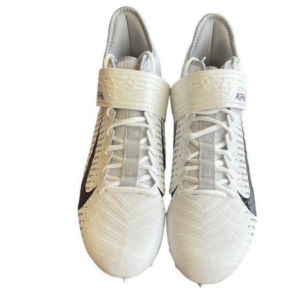 Nike Alpha Menace Pro 2  Mid Cleats AQ3209-100  White Size 12.5 - Picture 9 of 11